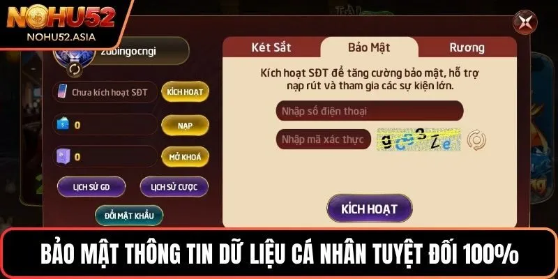 Bảo mật thông tin dữ liệu cá nhân tuyệt đối 100% Bảo mật thông tin dữ liệu cá nhân tuyệt đối 100%